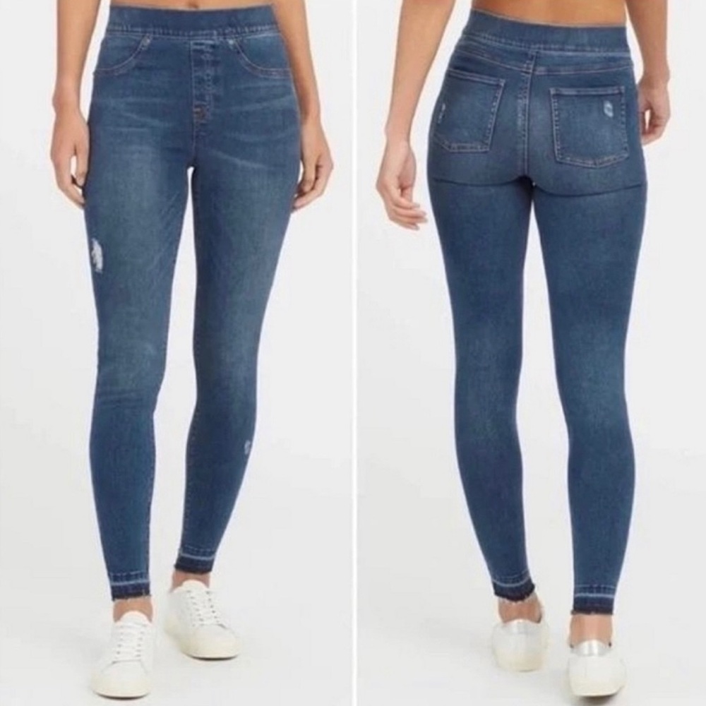 Spanx Distressed Ankle Denim Skinny Jean Size XSmall - Picture 1 of 4